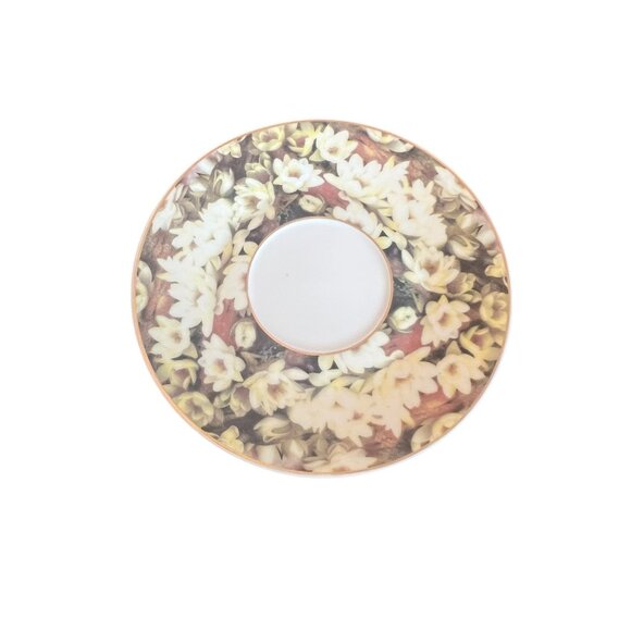 Victorian Trading Co July Teacup & Saucer Set Floral Design Bone China With Box - Picture 10 of 16